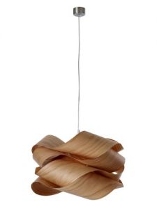 LZF :: Lampa wisząca Link Duża 69x40 cm brązowa - brązowa || drewno