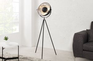 Lampa podłogowa Renoxe 140cm czarno-srebrna