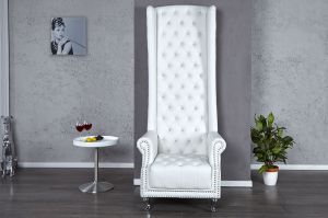 Fotel Glam Monarchy biały - biały