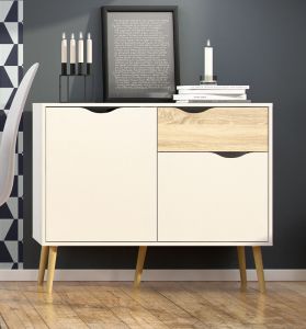 Komoda Oslo 2D1S w stylu skandynawskim
