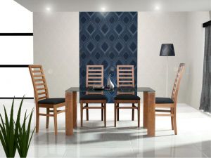 Stół z blatem szklanym Lobby Black