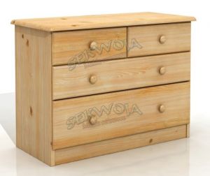Komoda z litego drewna Emil 2+2XL
