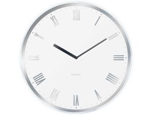 Karlsson :: Zegar ścienny Modern Roman White Glass