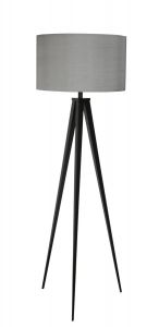 Zuiver :: Lampa Tripod szaro-czarna - szary klosz, czarna podstawa || szaro-czarna