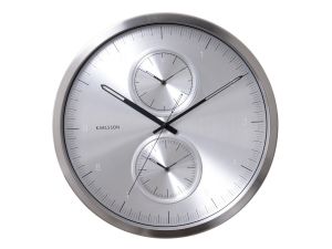 Karlsson :: Zegar ścienny Multiple Time Aluminium Brushed