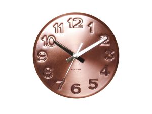 Karlsson :: Zegar ścienny Bold Engraved Numbers Steel Cooper