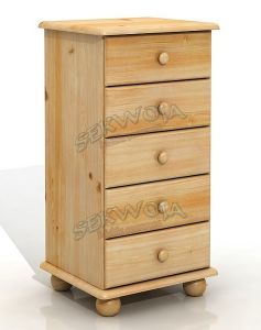 Komoda sosnowa Emil 5 na kulach