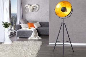 Lampa podłogowa Renoxe 140cm czarno-złota