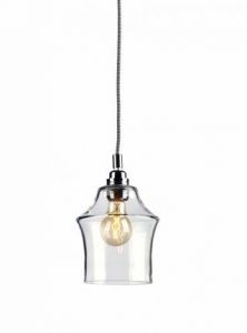 KASPA :: Lampa wisząca Longis II - czarno-biały przewód - czarno-biały przewód