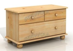 Komoda sosnowa Emil 2+1 XL na kulach