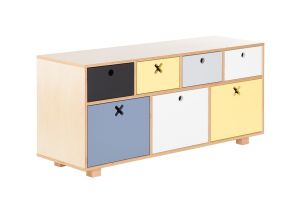 Kółko Krzyżyk :: Komoda niska 120 x 40 kolorowa