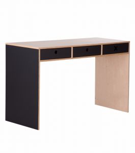 Kółko Krzyżyk :: Biurko 120 x 50 czarne (czarny bok)