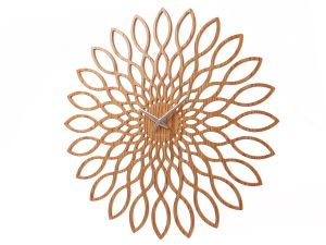 Karlsson :: Zegar ścienny Sunflower MDF drewniane wykonczenie - Śr. 60cm \ drewno