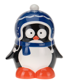 Skarbonka Pingwin 23cm - niebieska czapeczka