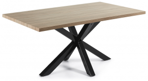 LaForma :: Stół ARYA 160 x 90cm Czarny - Blat Naturalny