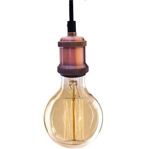 Altavola :: Lampa wisząca Industrial Chic - żarówka Edison BF81 (różowe złoto)
