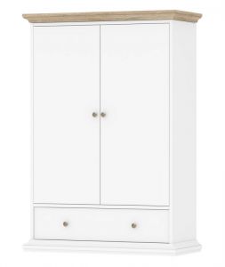 Szafa Paris 7535849 niska biały - dąb sonoma