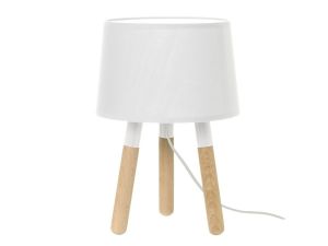 Leitmotiv :: Lampa Stołowa Orbit Wood, White Shade