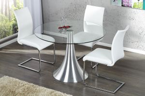 Stół Circle 110 cm - szklany blat 110cm