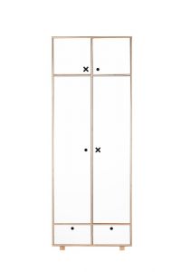Kółko Krzyżyk :: Szafa 2-drzwiowa 215 x 80 biała
