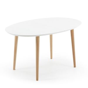 LaForma :: Rozkładany stół Oakland 140-(220) x 90 cm biały - wzór 2