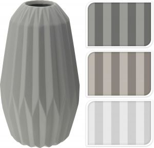 Wazon ceramiczny beżowy - 30 cm - wzór 2
