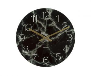 Karlsson :: Zegar ścienny Glass Marble czarny