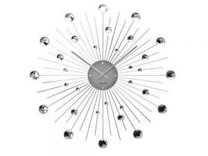 Karlsson :: Zegar ścienny Sunburst Crystal Large - chrom || Karlsson :: Zegar ścienny Sunburst Cryst