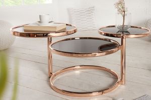 Stolik Modern Glass (3-poziomowy) - miedziany