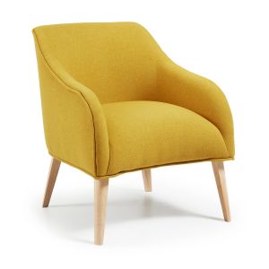 LaForma :: Fotel Lobby musztardowy - nogi naturalne