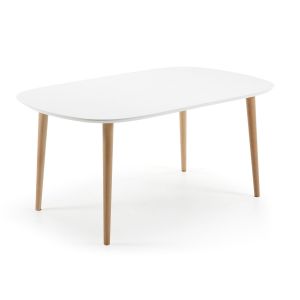 LaForma :: Rozkładany biały stół Oakland 160-(260) x 100 cm - wzór 3