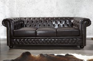 Sofa Chester dark coffee 3-osobowa - coffee 3-os.