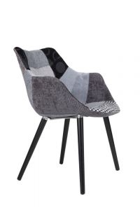 Zuiver :: Krzesło TWELVE PATCHWORK szare - wzór 2