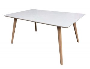 LaForma :: Stół QUATRE 160(260) x 100 cm biały - wzór 2