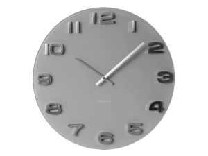Karlsson :: Zegar ścienny Vintage Round Glass szary