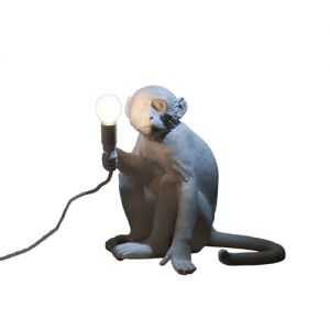 Seletti :: Lampa stołowa Monkey Sitting - biała siedząca