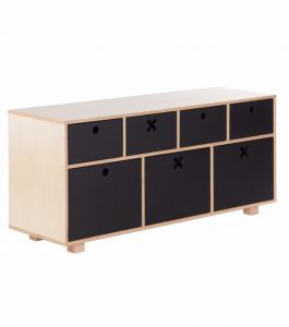 Kółko Krzyżyk :: Komoda niska 120 x 40 czarna