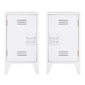 Hk Living :: Szafka nocna (2 set) - białe || Silver