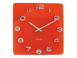 Karlsson :: Zegar ścienny Vintage Red Glass