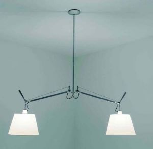 Artemide :: Lampa wisząca Tolomeo Basculante (due bracci, pergamin 24) - Tolomeo Basculante Sospensi