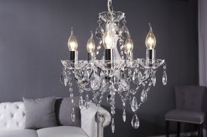 Lampa wisząca Wioletta Small 5 - transparentna