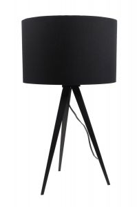 Zuiver :: Lampa stołowa Tripod Black - cała czarna