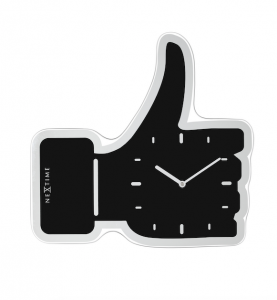 Nextime :: Zegar Ścienny Thumbs Up 41,5 x 40cm Czarny