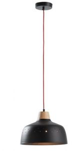 LaForma :: Czarna lampa wisząca Bits - czarny, czerwony kabel