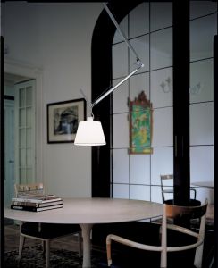 Artemide :: Tolomeo sospensione decentrata (z abażurem pergaminowym \'36) - pergamin 36cm