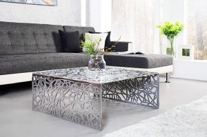 Stolik Astratto 75 cm - srebrny