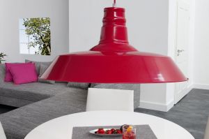 Przemysłowa lampa wisząca UVA Czerwona - czerwony