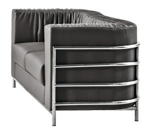 Czarna sofa Balza 2-osobowa