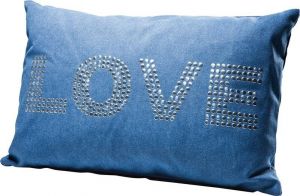 KARE Design :: Poduszka Love Studs - niebieska - niebieska Love