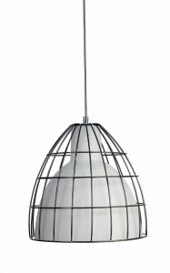 KASPA :: Lampa wisząca Frame L biało-czarna